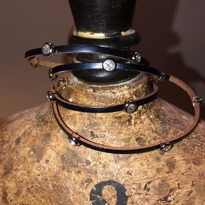 Wrap around leather studded bracelet
